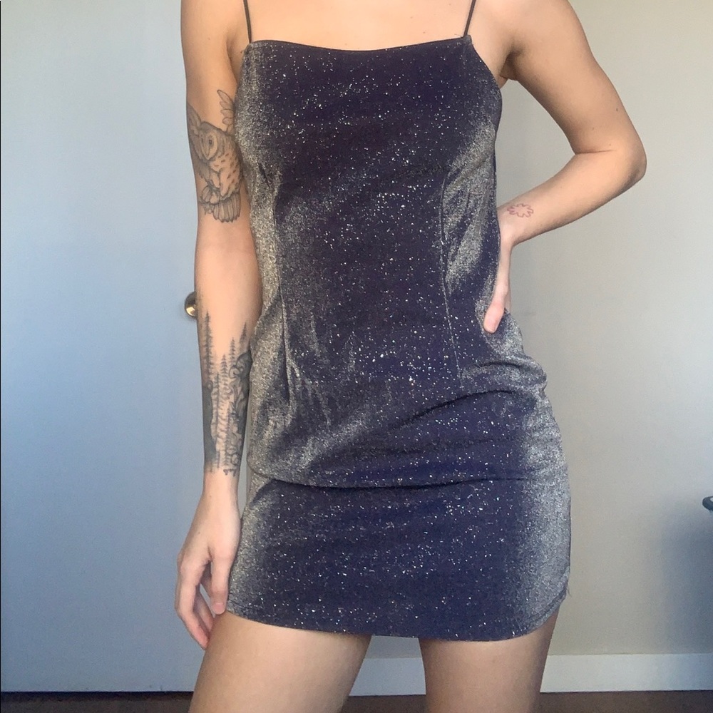 Urban outfitters sparkly blue dress